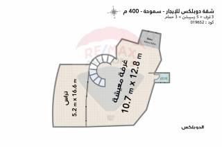 شقة دوبلكس للإيجار المفروش 400 متر سموحه المحمودية