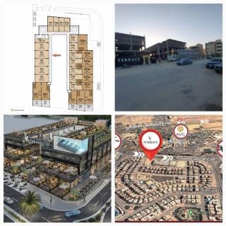 محل للبيع فى افضل موقع بالتجمع الخامس 105م مول فى تراس