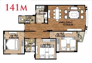 شقة 141 متر استلام فوري بالتجمع الخامس بمنطقة الاندلس