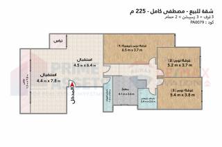 شقة للبيع 225 متر مصطفي كامل أمام كيروسيز مول