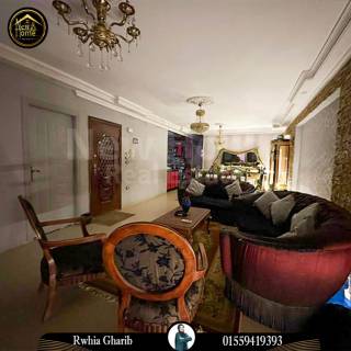 شقة مفروشة للايجار 140 متر سيدي جابر متفرع من المشير