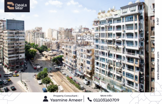 شقة سكنية للبيع 145م بولكلي شارع أبو قير تقسي