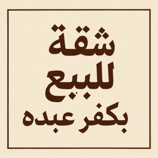 شقة للبيع بقلب كفر عبده