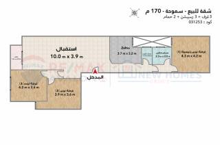 شقة للبيع 170 متر سموحة ش الريادة