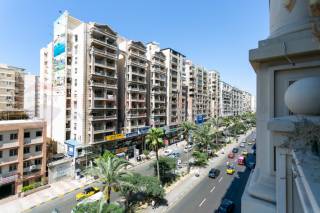 شقة للايجار 223 متر سموحةش فوزي معاذ قصر العروبة