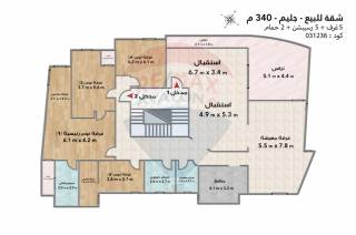 شقة للبيع 340 متر جليم ش مصطفي فهمي