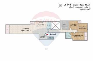 شقة للبيع 246 متر جليم خطوات من البحر