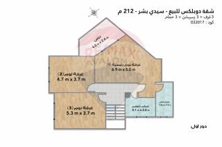 دوبلكس للبيع 212 متر سيدي بشر علي البحر مباشرة