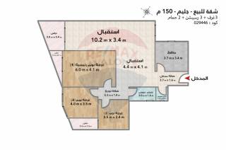 شقة للبيع 150 متر جليم علي البحر مباشرة