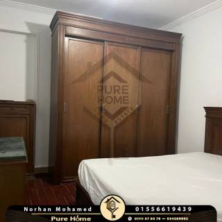 شقة للايجار المفروش 80 متر زيزينيا قريبة من شارع أبوقير