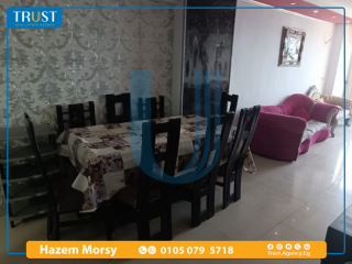 شقة 145م للايجار المفروش سبورتنج تري البحر