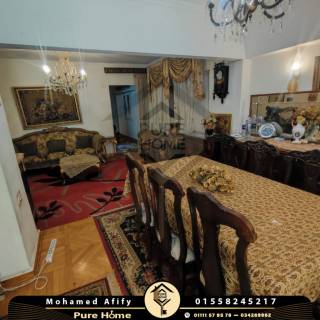 شقة للايجار المفروش 80 متر رشدي شارع سوريا