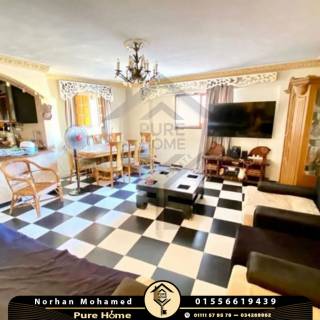 شقة للايجار المفروش 150 متر جليم ش ابو قير