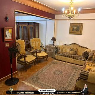 شقة للايجار المفروش سموحة شارع النصر