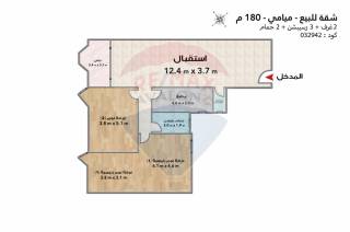 شقه للبيع 90م ميامي جمال عبد الناصر