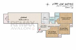 شقة للبيع 390 متر لوران ش على بك حسنين