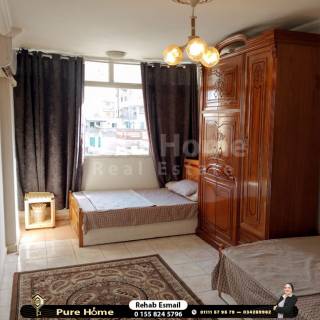 شقة للايجار 175 متر الابراهيمية خطوات من ترام سبورتنج