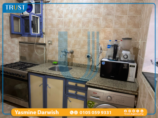 شقة للايجار المفروش 120 متر سموحة شارع النصر