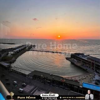 شقة للبيع سان ستيفانو بحر مباشر عمارة براند