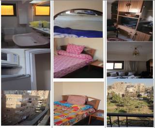 شقة 3 غرف مكيفة مفروشة للإيجار بعباس العقاد