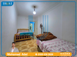 شقة للبيع 90م ميامى شارع خليل حمادة الرئيسى