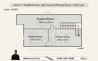 محل دوبلكس للبيع 160 متر سيدى بشر ش 30 الرئيسى