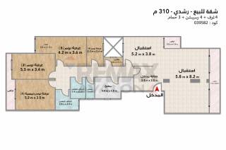 شقة للبيع 180 متر رشدى ش ابوقير