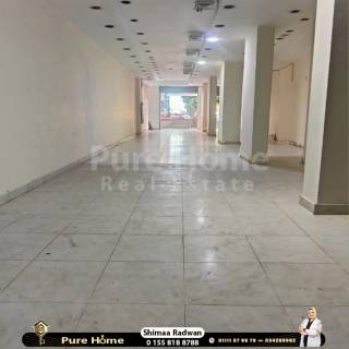 محل للايجار 180 متر سابا باشا علي الترام مباشرة