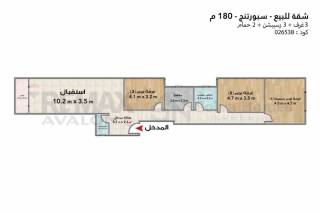 شقة للبيع 165 متر سبورتنج ش طيبة أمام نادي سبورت