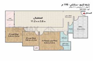 شقة للبيع 165م تصلح سكني او تجاري رشدي ترام مباشر