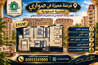 شقة للبيع 150م صوارى حي المصرية السعودية